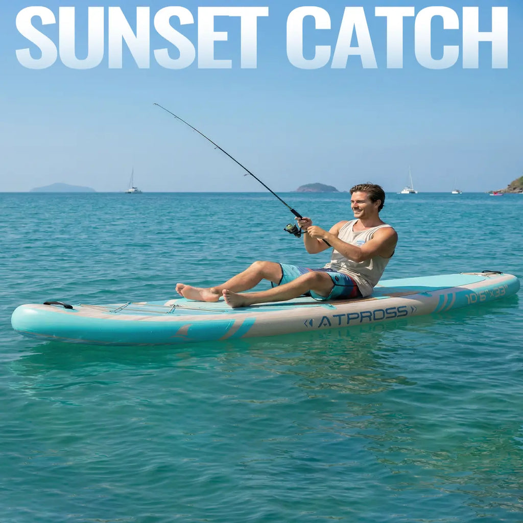Summervibes Pro 10'6'' Inflatable Stand Up Paddle Board - Extra Wide 400Lbs Capacity, Anti-Slip Deck, Complete Premium Accessories Kit - Perfect for Yoga and Fishing!
