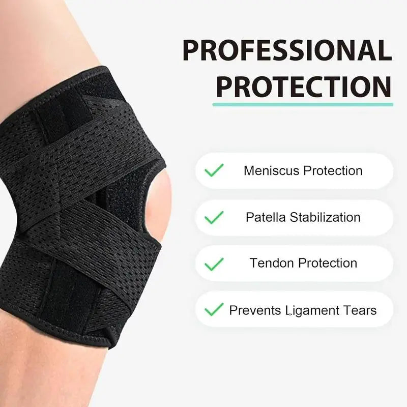 Knee Brace with Side Stabilizers for Meniscal Tear Knee Pain Arthritis Injuries Recovery, Breathable Adjustable Knee Support for Men and Women Visit the Galvaran Store