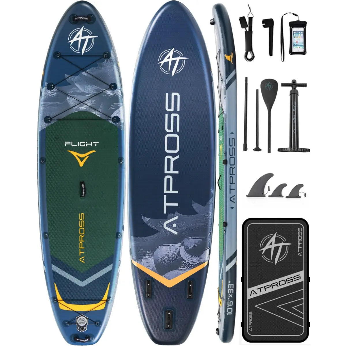 Summervibes Pro 10'6'' Inflatable Stand Up Paddle Board - Extra Wide 400Lbs Capacity, Anti-Slip Deck, Complete Premium Accessories Kit - Perfect for Yoga and Fishing!