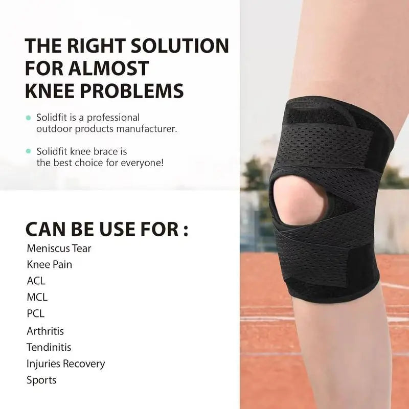 Knee Brace with Side Stabilizers for Meniscal Tear Knee Pain Arthritis Injuries Recovery, Breathable Adjustable Knee Support for Men and Women Visit the Galvaran Store