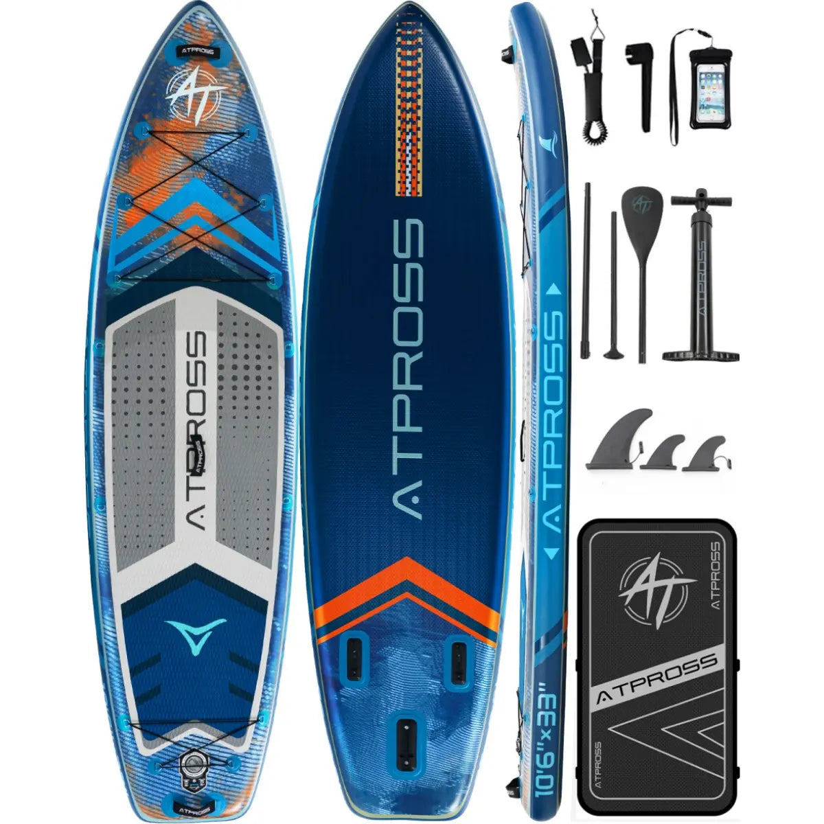 Summervibes Pro 10'6'' Inflatable Stand Up Paddle Board - Extra Wide 400Lbs Capacity, Anti-Slip Deck, Complete Premium Accessories Kit - Perfect for Yoga and Fishing!