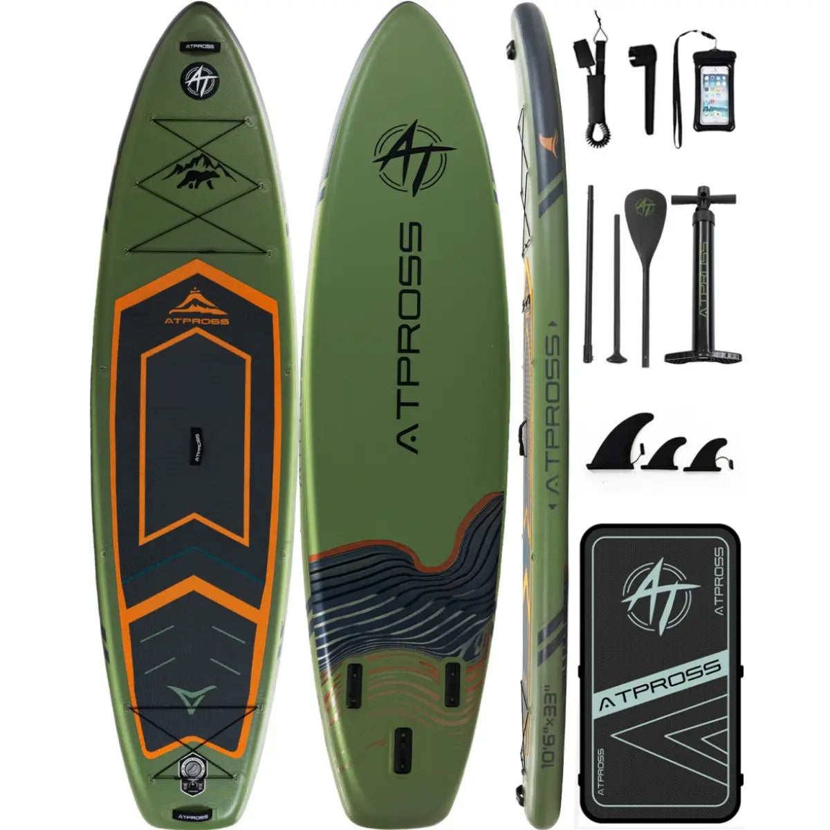 Summervibes Pro 10'6'' Inflatable Stand Up Paddle Board - Extra Wide 400Lbs Capacity, Anti-Slip Deck, Complete Premium Accessories Kit - Perfect for Yoga and Fishing!