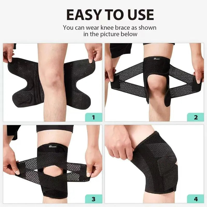 Knee Brace with Side Stabilizers for Meniscal Tear Knee Pain Arthritis Injuries Recovery, Breathable Adjustable Knee Support for Men and Women Visit the Galvaran Store